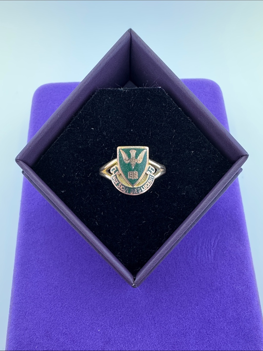 💛 Vintage Birks 10k Gold Catholic School Class Ring | “Nox Sicut Dies Lucebit”